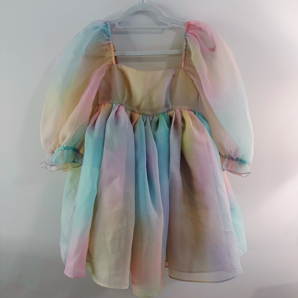 Selkie Rainbow Puff Dress - Picture 1 of 3